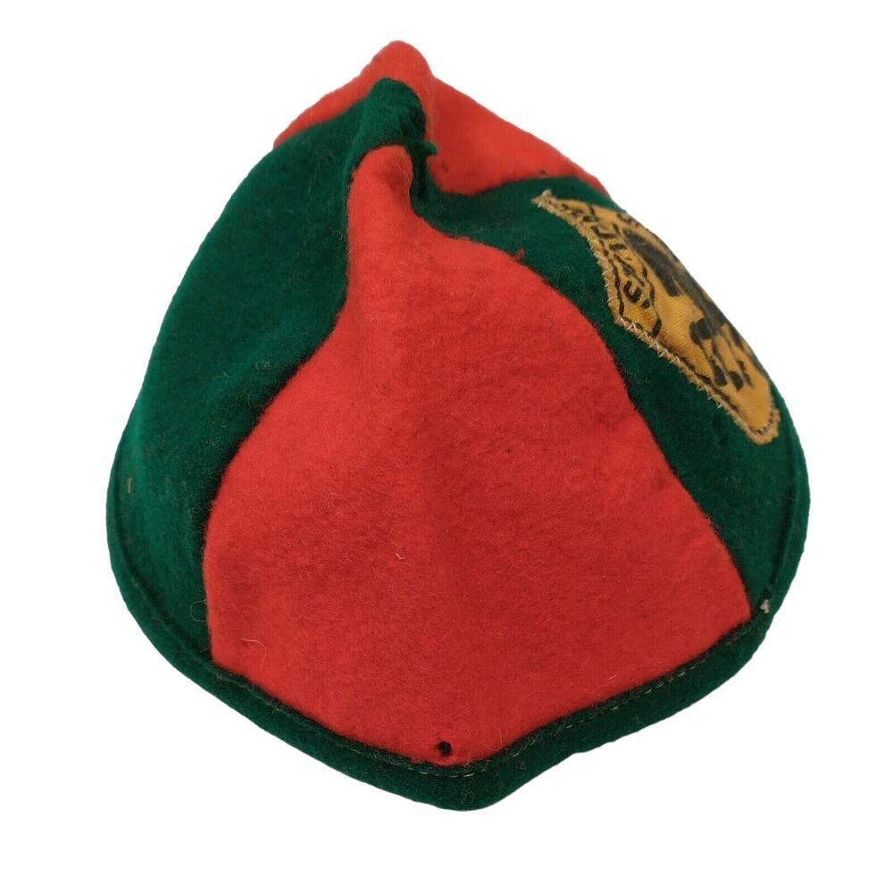 German Felt Yamaka Skullcap Beanie Hat Stuttgart Souvenir Cap Vtg 50's - Picture 5 of 6